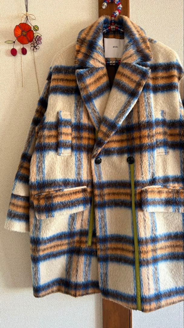 sfide スフィーデ　チェック　ウール　コート　ジャケット　ブルゾン　アウター