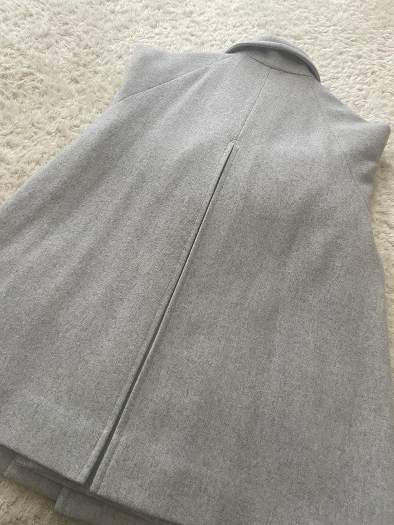 グレーウールコート