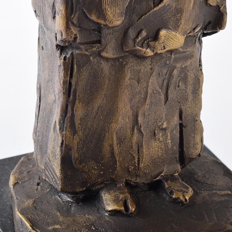 彫刻家　山本眞輔作　ブロンズ　「装い」　重さ約1.2㎏　C　R8108