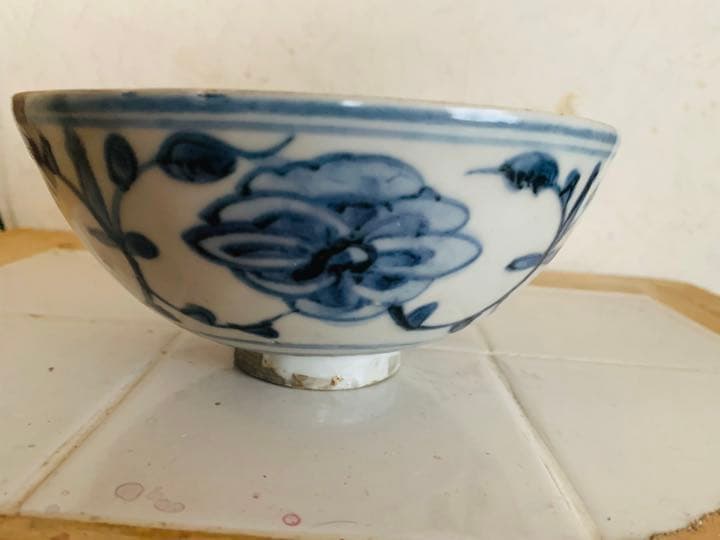 中国明時代染付(青花)お茶碗