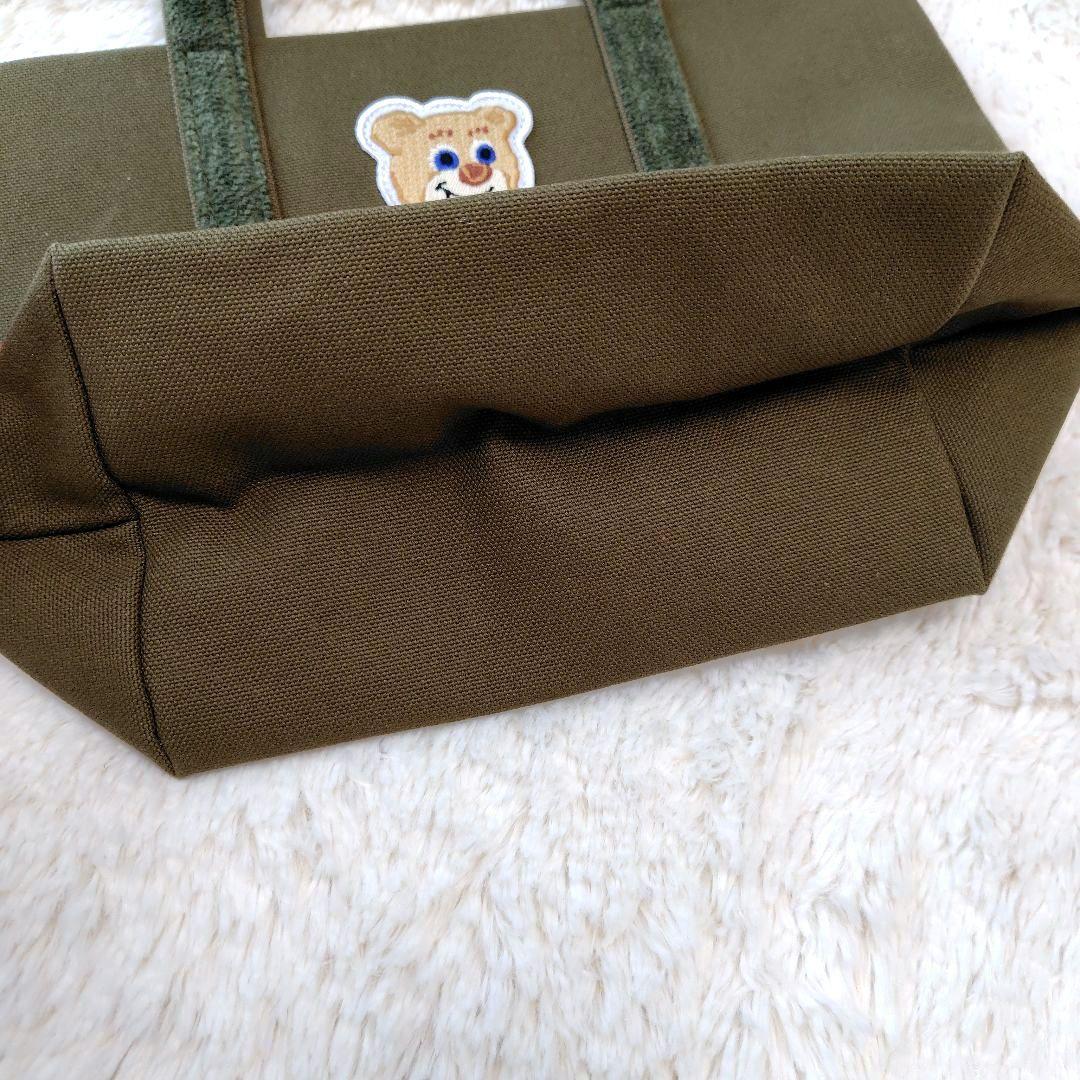 LOVERARY BY FEILER オールドテディ　ワッペントートバッグカーキ