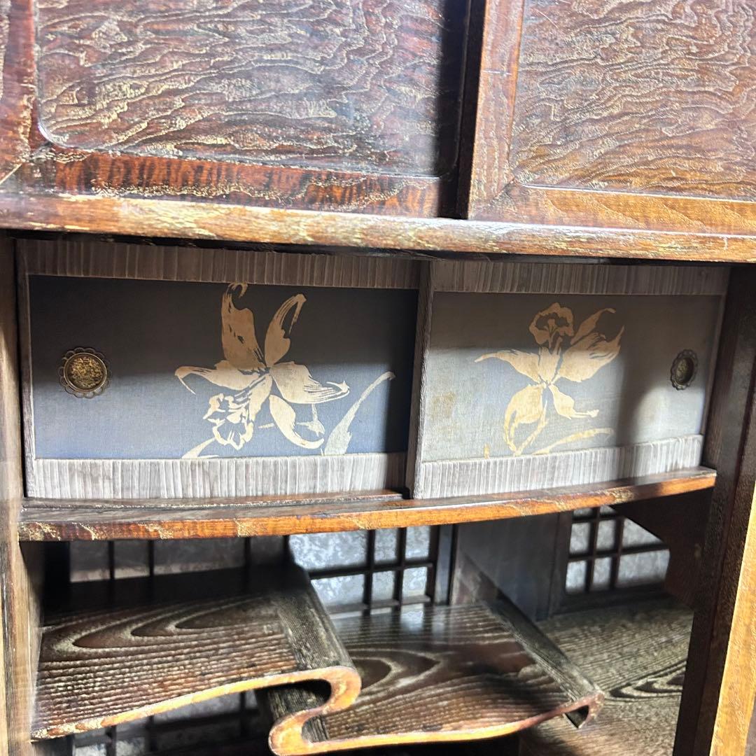 昭和レトロ 欅杢 茶箪笥 水屋箪笥 古民家家具