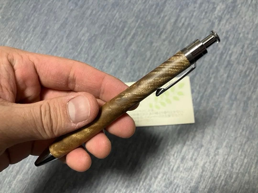 工房楔　マーブルウッド ルーチェペン　真鍮パイプ