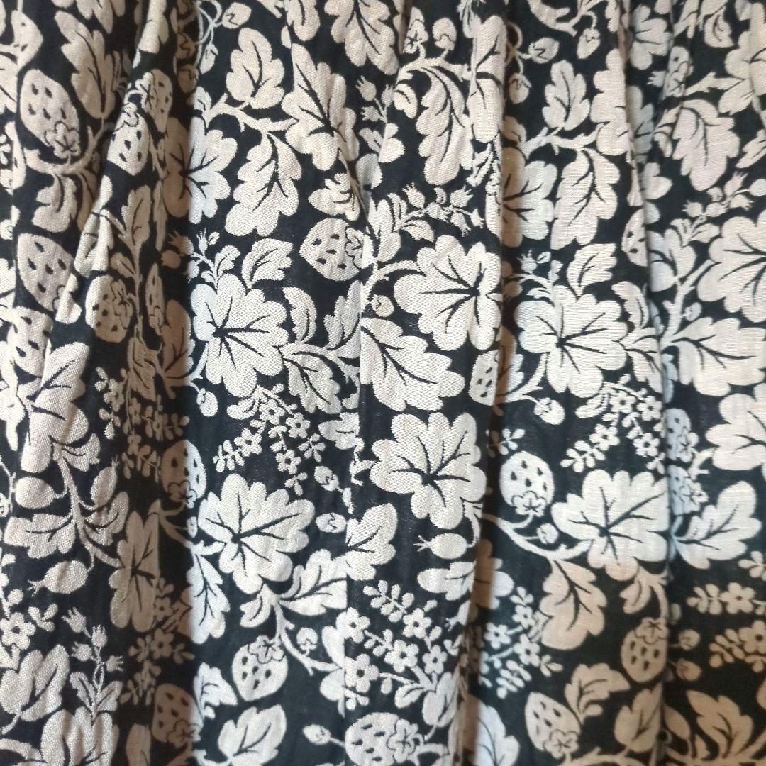 R& D.M.Co- コットンリネンジャガード ワイルドベリーギャザースカート