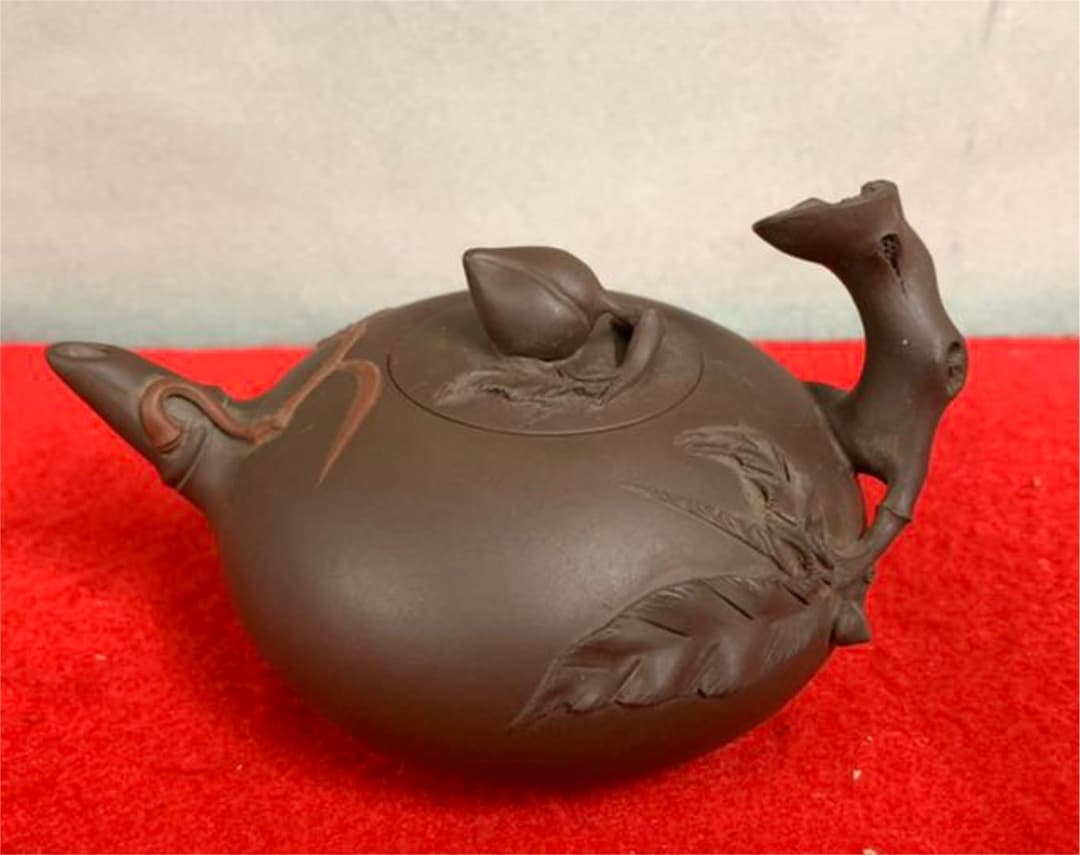 中国紫砂壺•急須•茶道具【萬亞钧 造】在銘；xg9-0