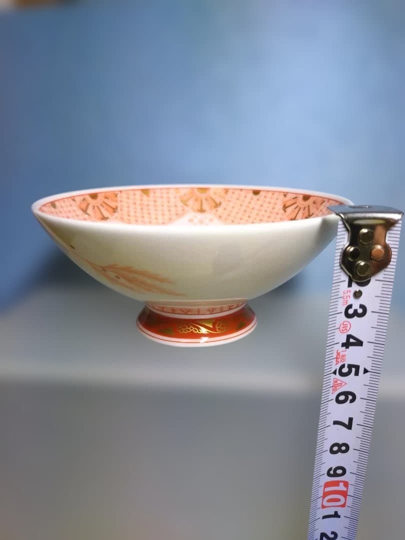 赤絵風景画茶碗