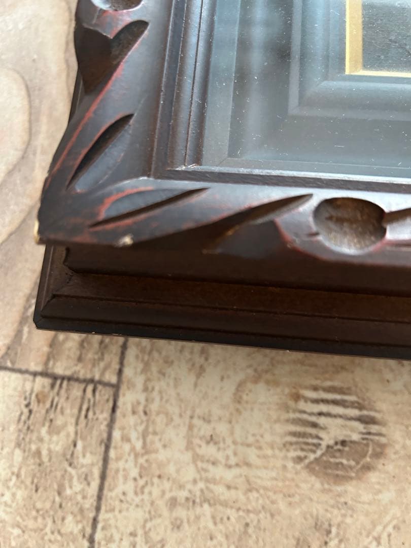 FARRE 油彩画 女性と陶器 木製フレーム