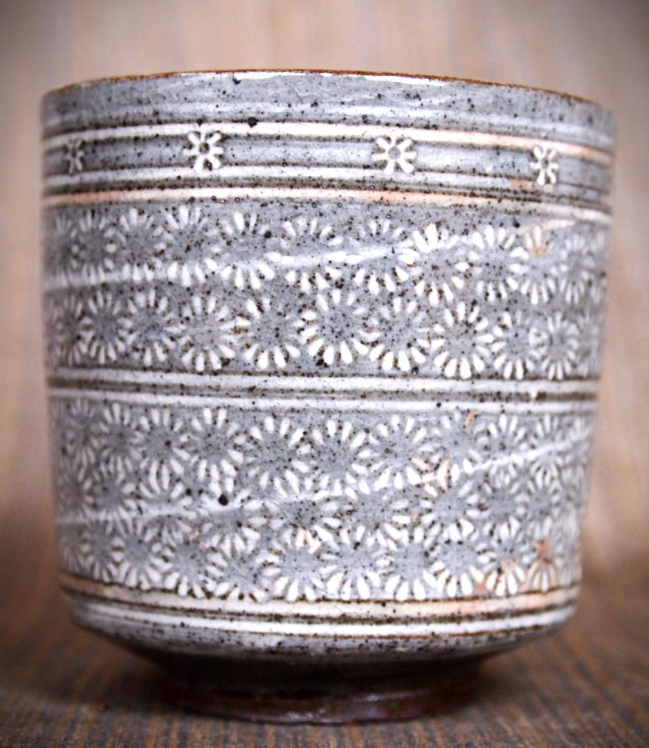 人気作家★中里隆【師：小山富士夫＆中里太郎右衛門】★唐津三島湯のみB★共箱