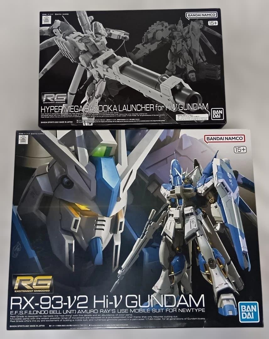 RG　Hi-ニューガンダム　・　RGハイパー・メガ・バズーカーランチャー