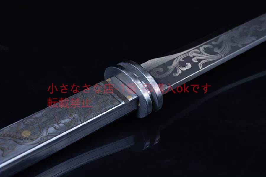 ドラゴンリングヘッド-高性能ステンレス鋼 古兵器 武具 刀装具 日本刀  居合刀