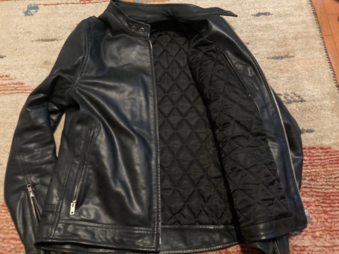 ユナイテッドアローズ　羊皮シングルライダースBEAUTY&YOUTH ブラック黒