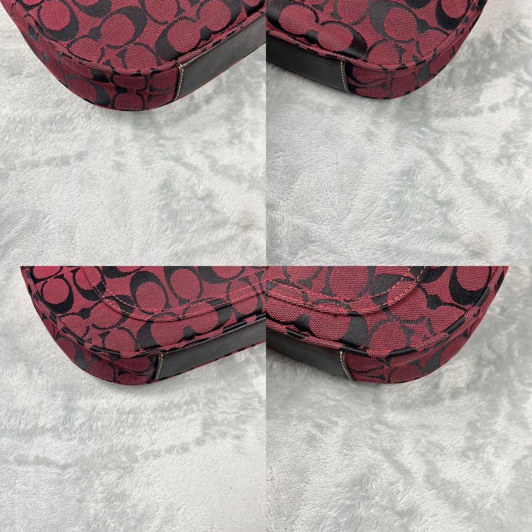 バッグ Vintage Coach Hobo Signature Red