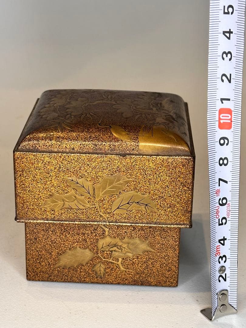 金蒔絵 方箱 時代物 傷有り 漆芸 骨董品