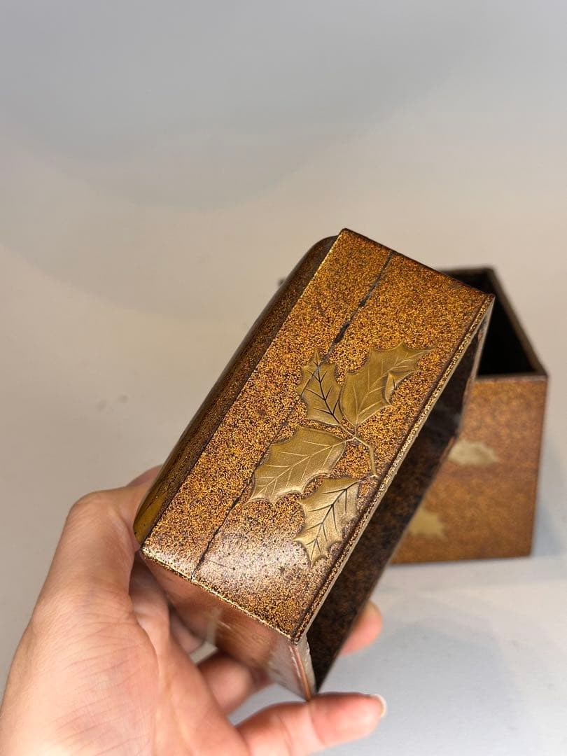 金蒔絵 方箱 時代物 傷有り 漆芸 骨董品