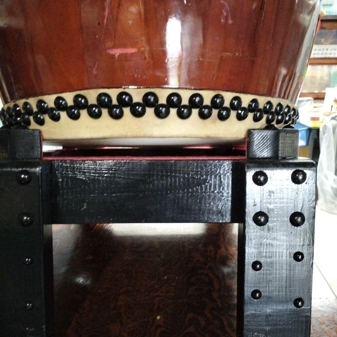 長胴太鼓　平打ち　立奏太鼓台　1.5尺用中古品①