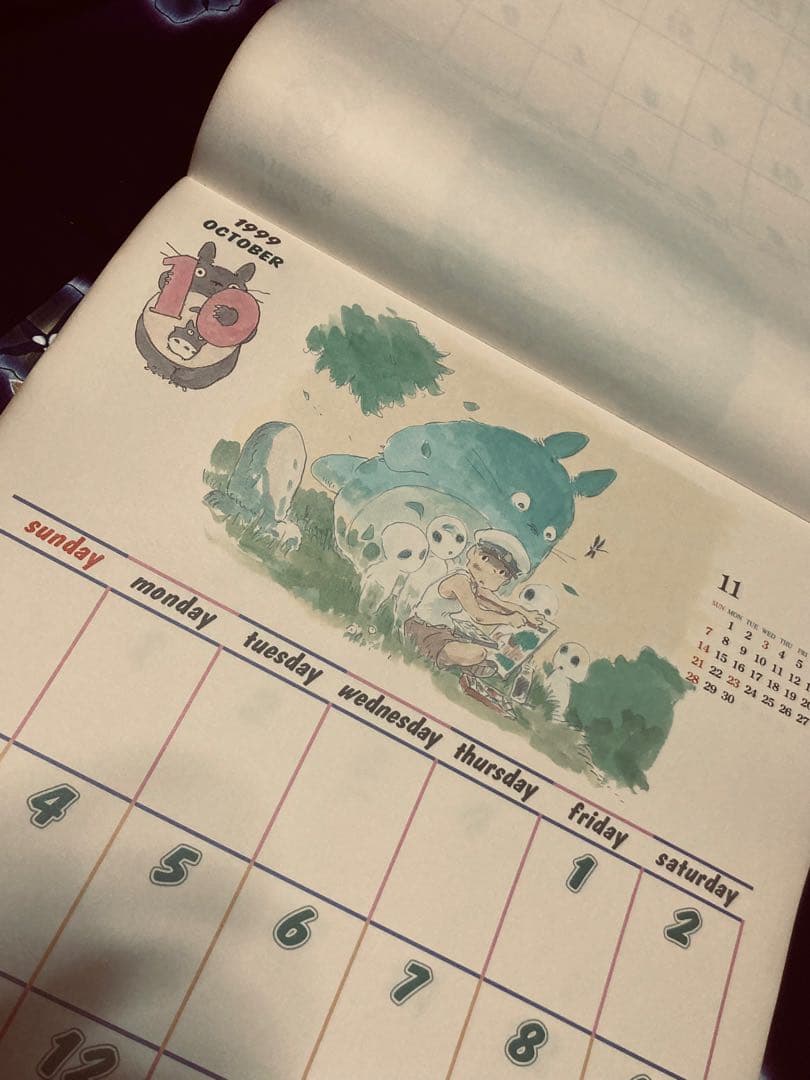 【激レア】カレンダー 1999年　10周年　となりのトトロ