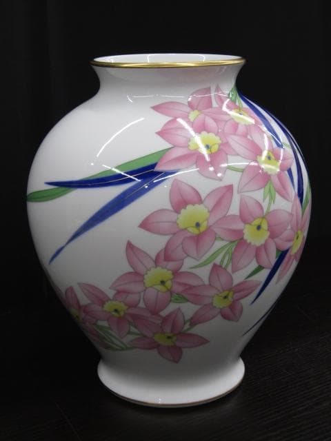 【未使用品】香蘭社 有田焼 花瓶 花器 壺 共箱付