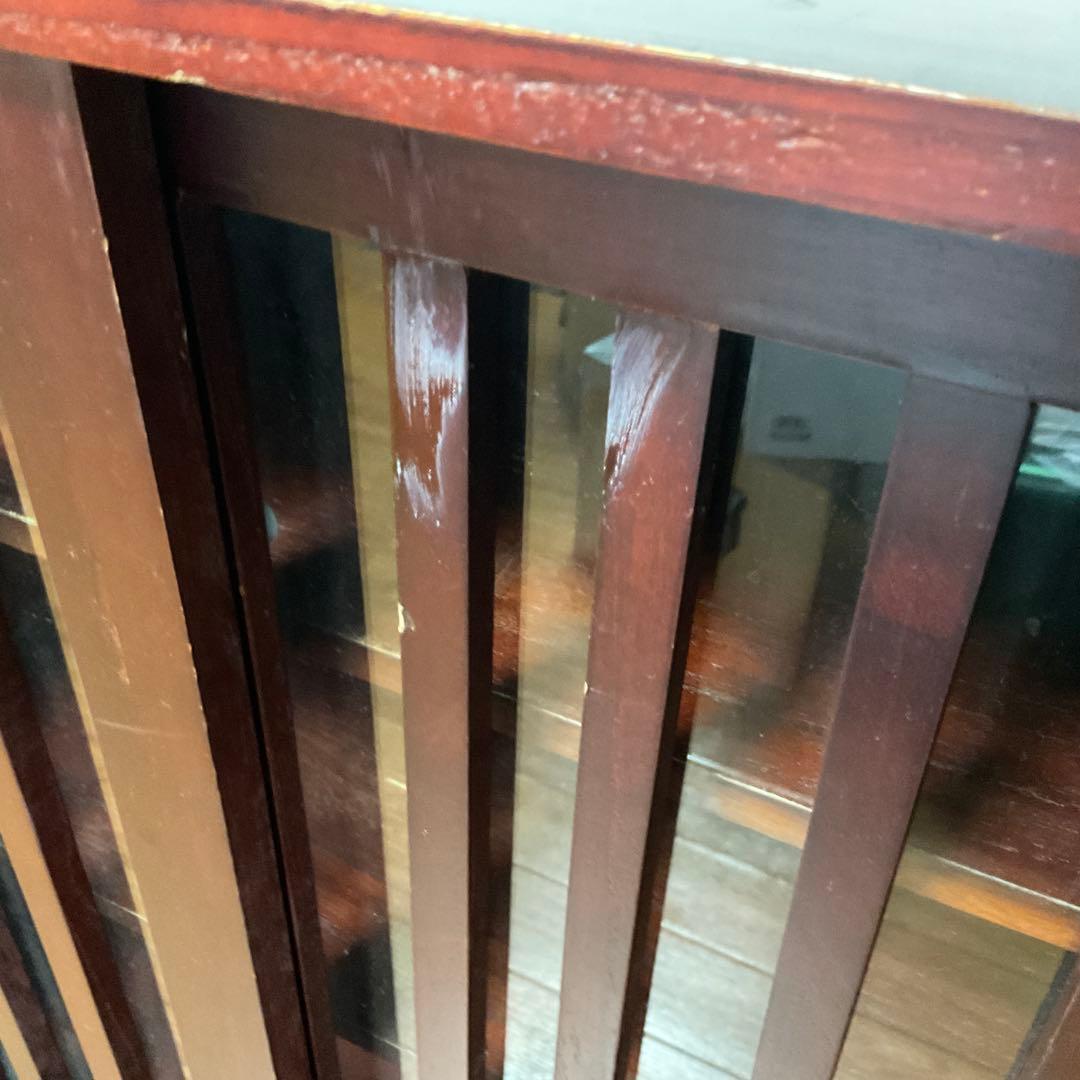 アンティーク調和風木製箪笥 引き出し3つ ダークブラウン