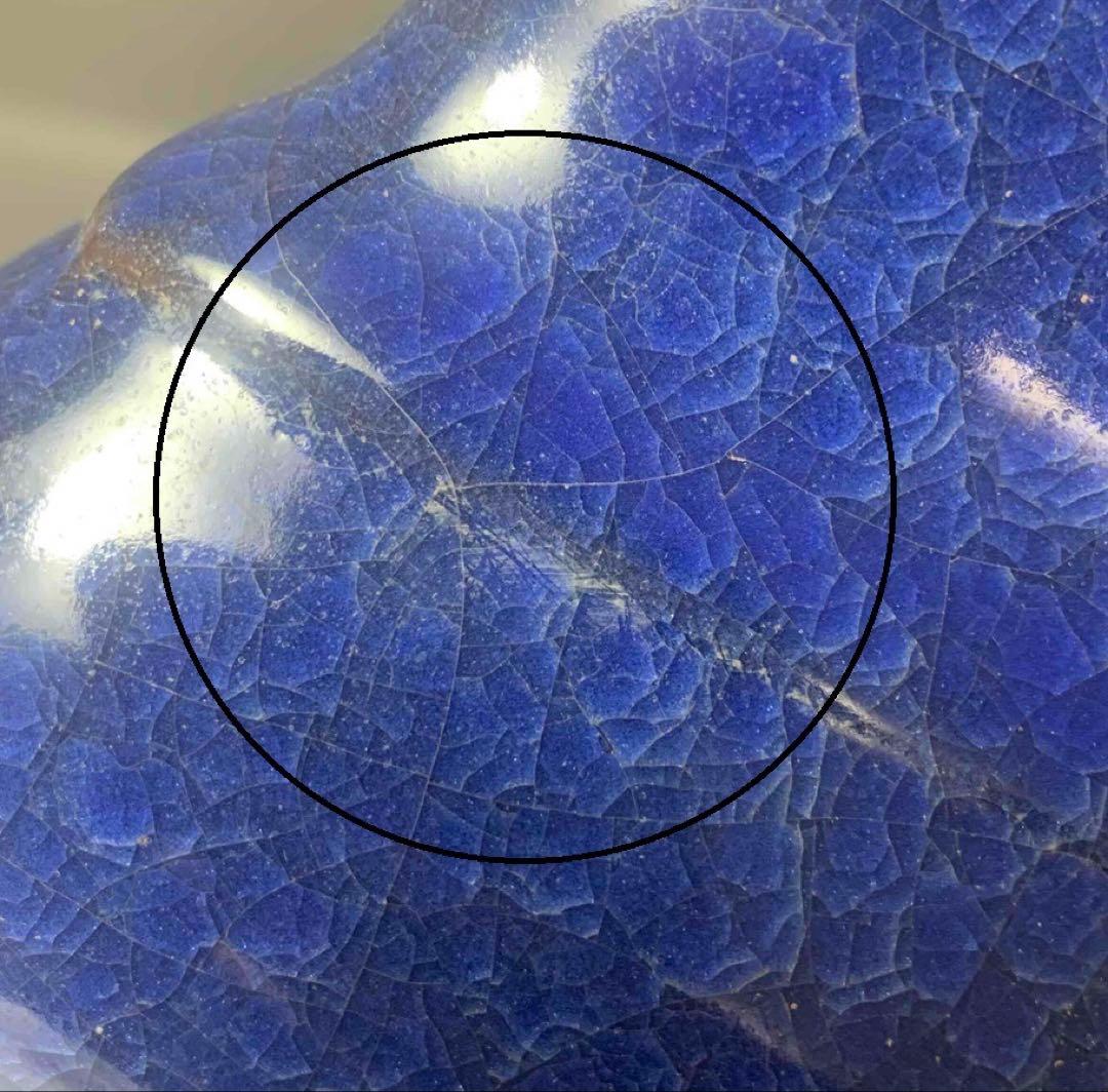 中国 青釉耳付四方形下膨瓶　u6210403