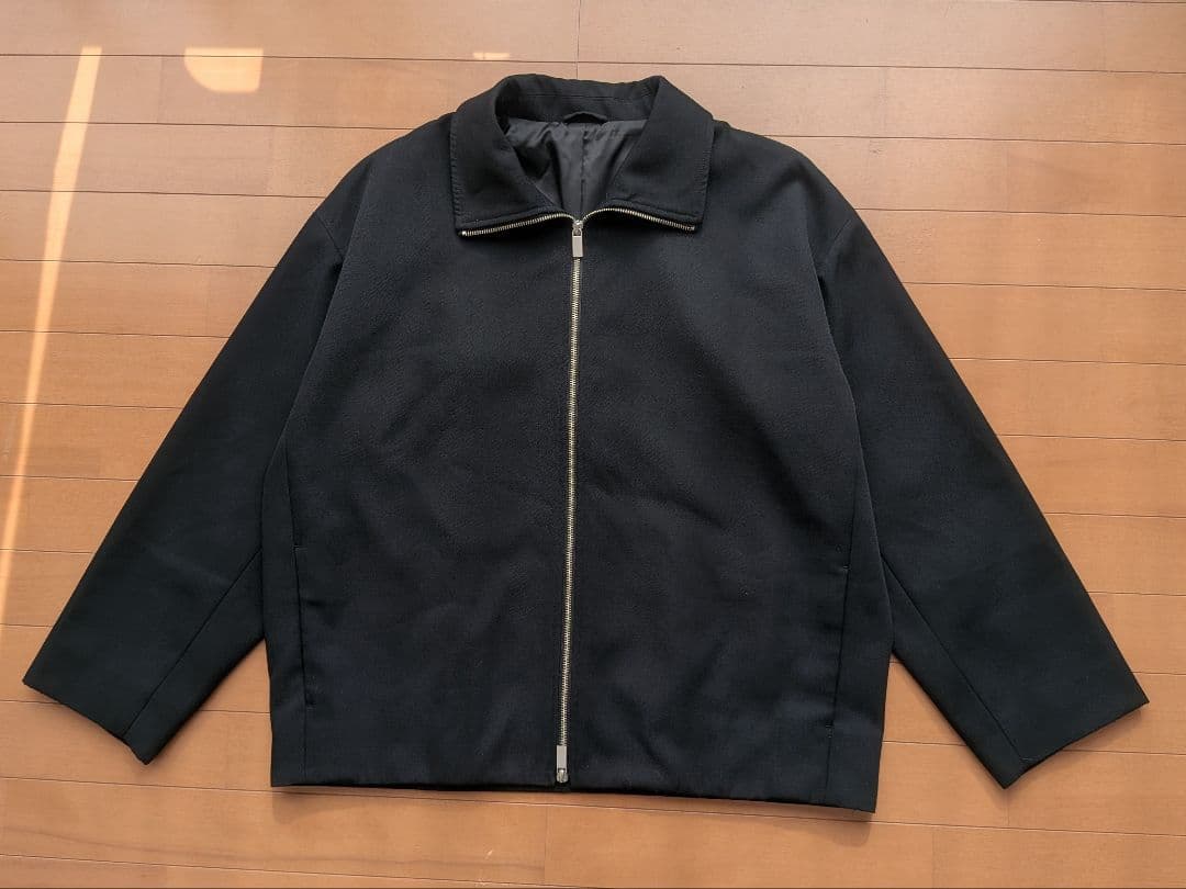 public tokyo含浸ウールギャバダブルジップブルゾン size3 黒