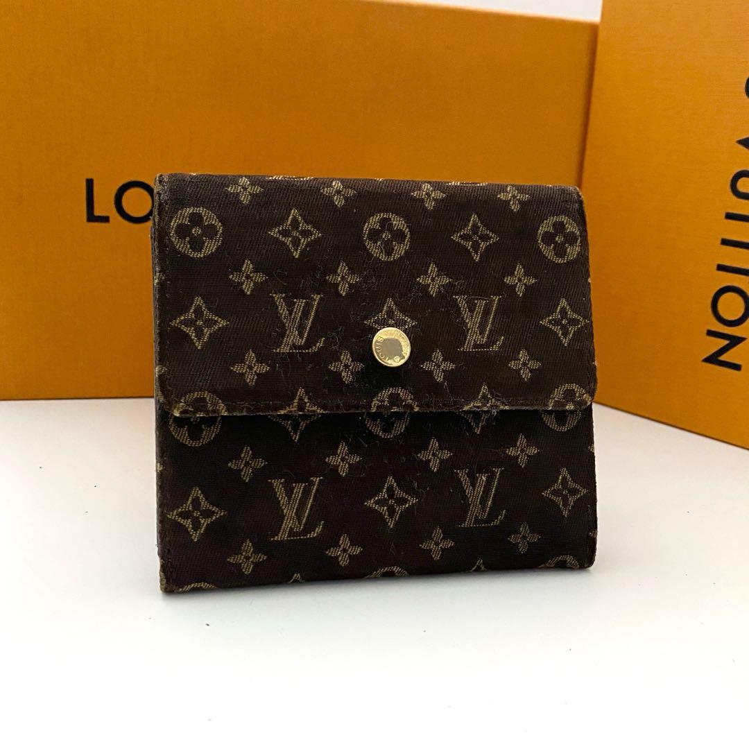 ルイヴィトン　モノグラムミニ　エリーズ　折り財布　wホック　ミニラン