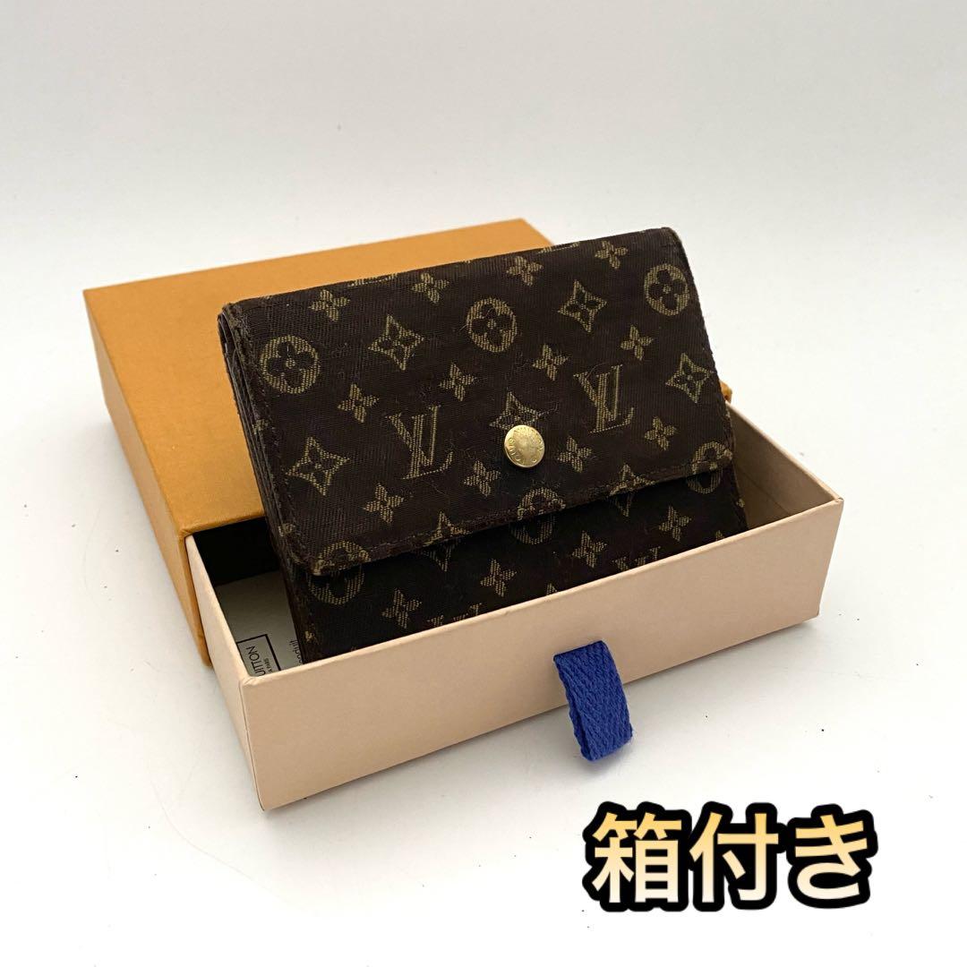 ルイヴィトン　モノグラムミニ　エリーズ　折り財布　wホック　ミニラン