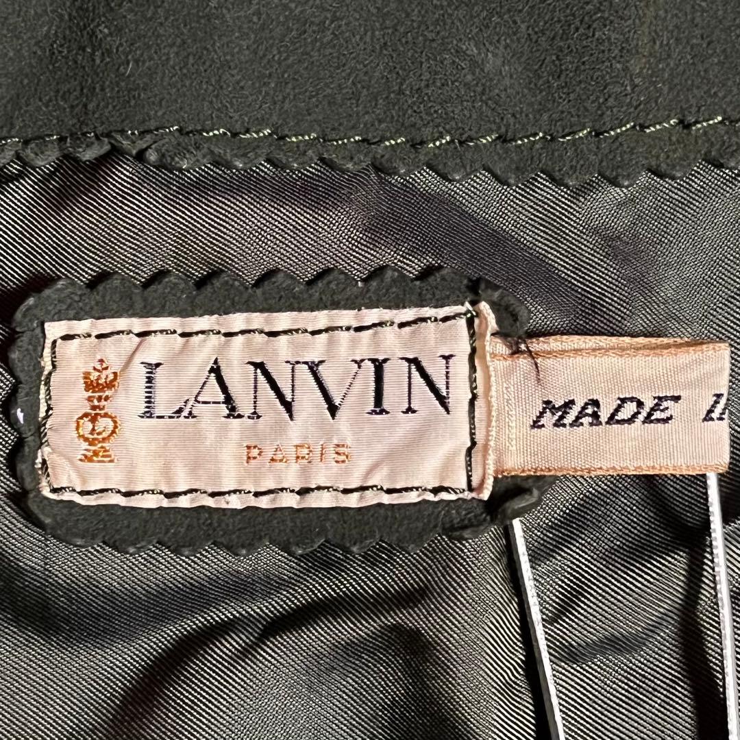 OLD LANVIN ランバン ヴィンテージ ニット ジャケット スエードレザー