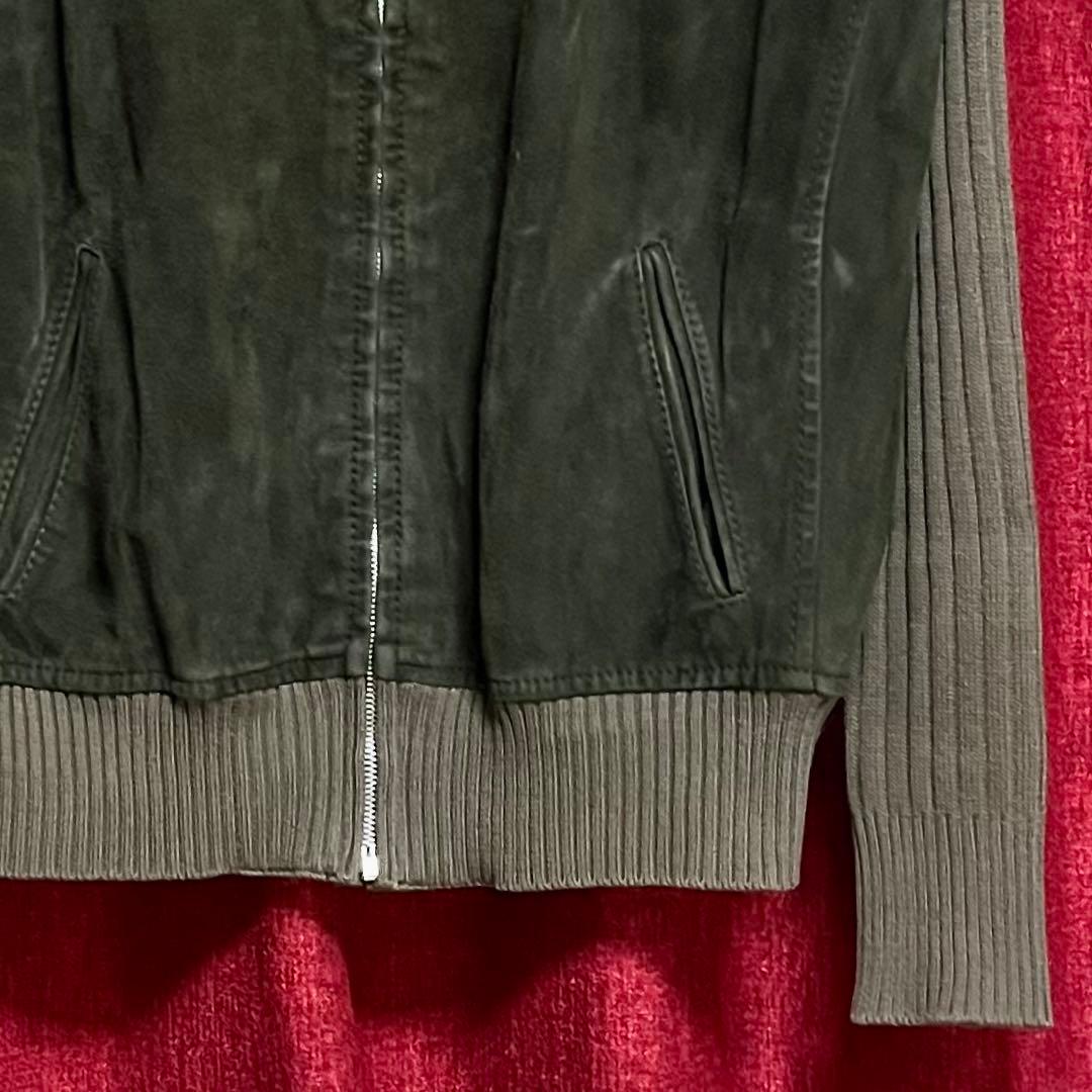 OLD LANVIN ランバン ヴィンテージ ニット ジャケット スエードレザー