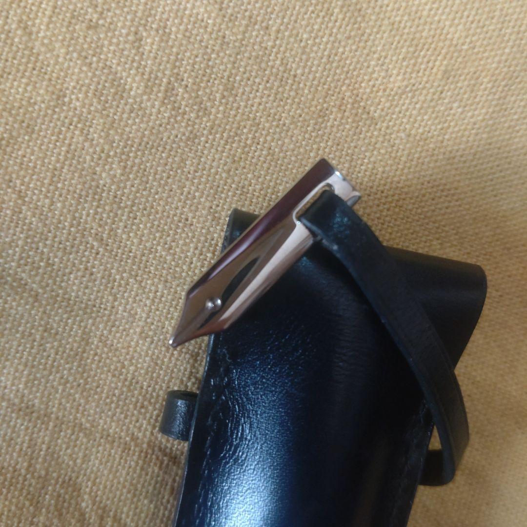 HERMES　黒 レザー ペンケース