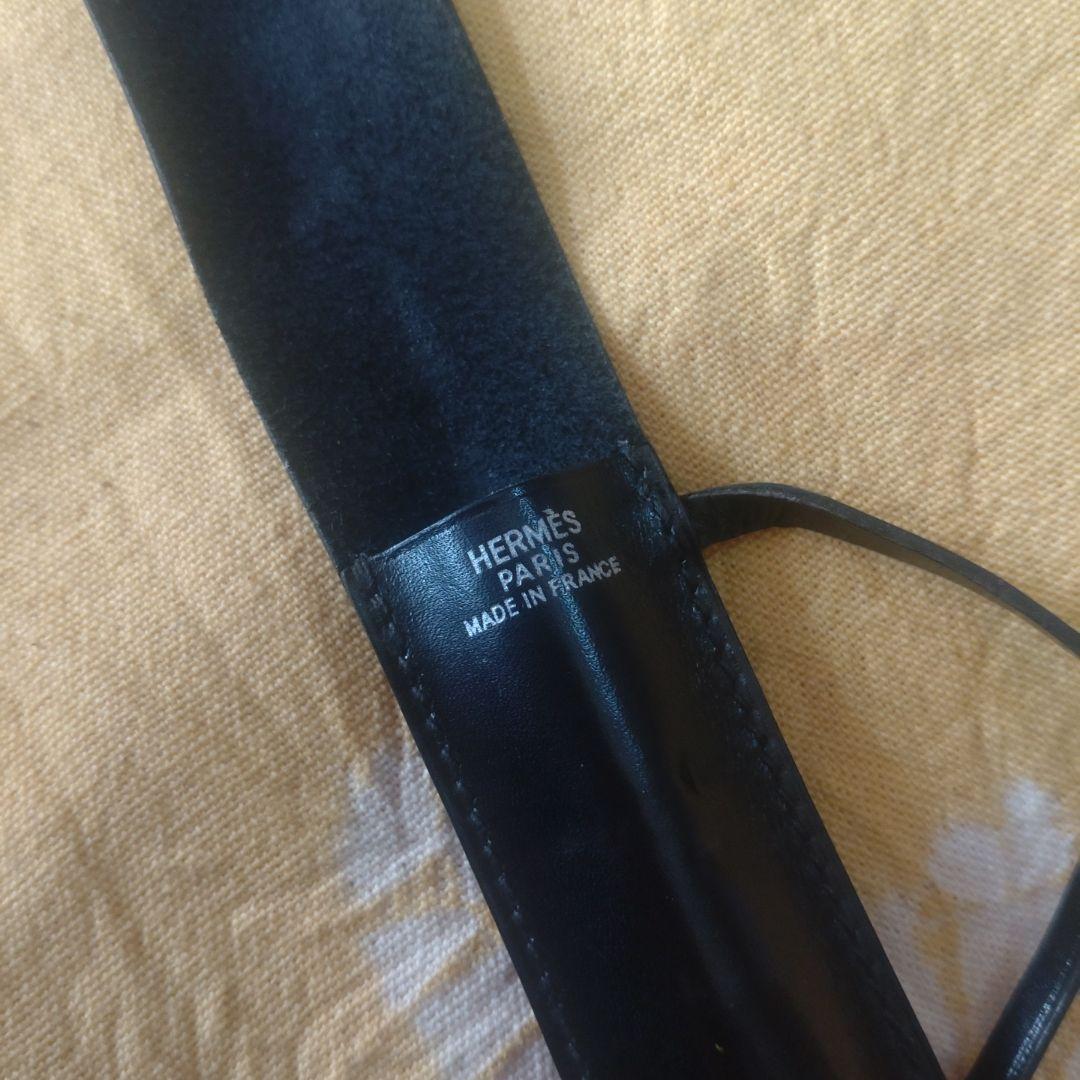 HERMES　黒 レザー ペンケース