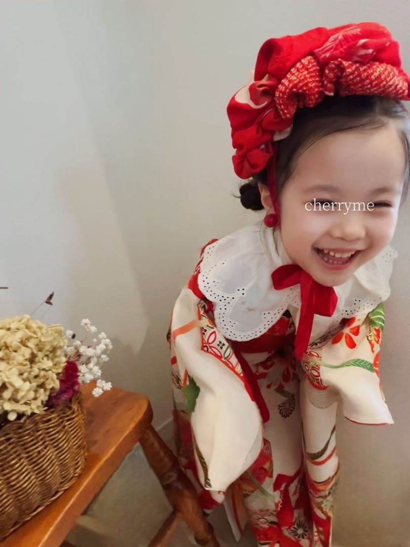 つ*ま様 七五三　七五三髪飾り　ヘッドドレス　着物髪飾り　リメイク髪飾り　022