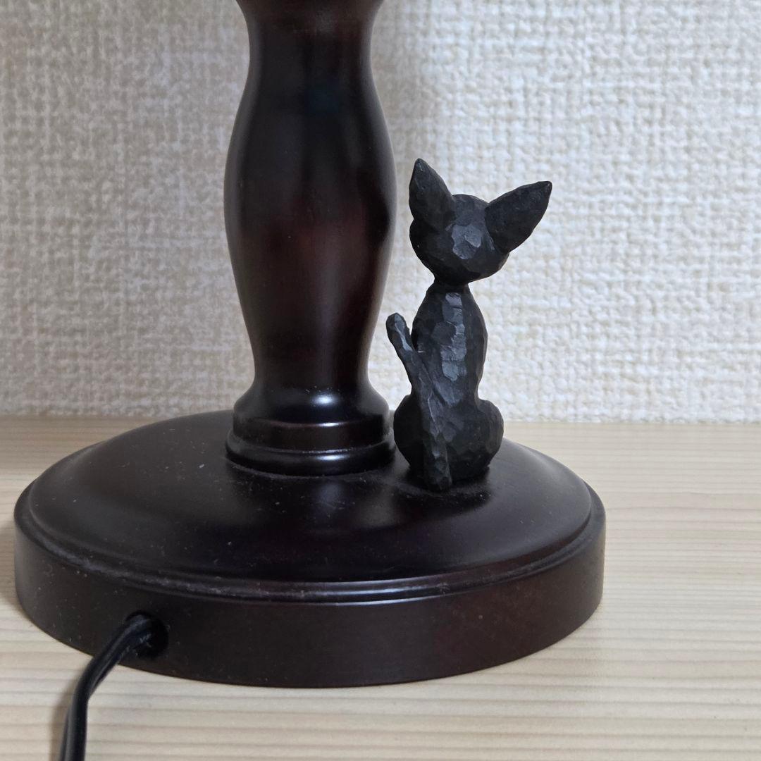 【希少品】魔女の宅急便 モザイクテーブルランプ ジジ ステンドグラス