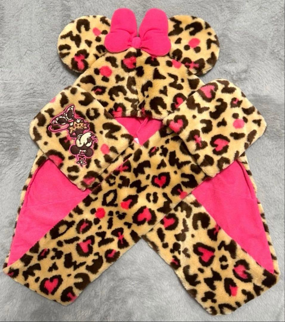 ヒョウ柄 ファンキャップ マフラー