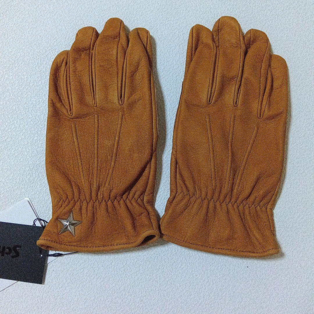 未使用 schott ショット ワンスター レザーグローブ キャメル L