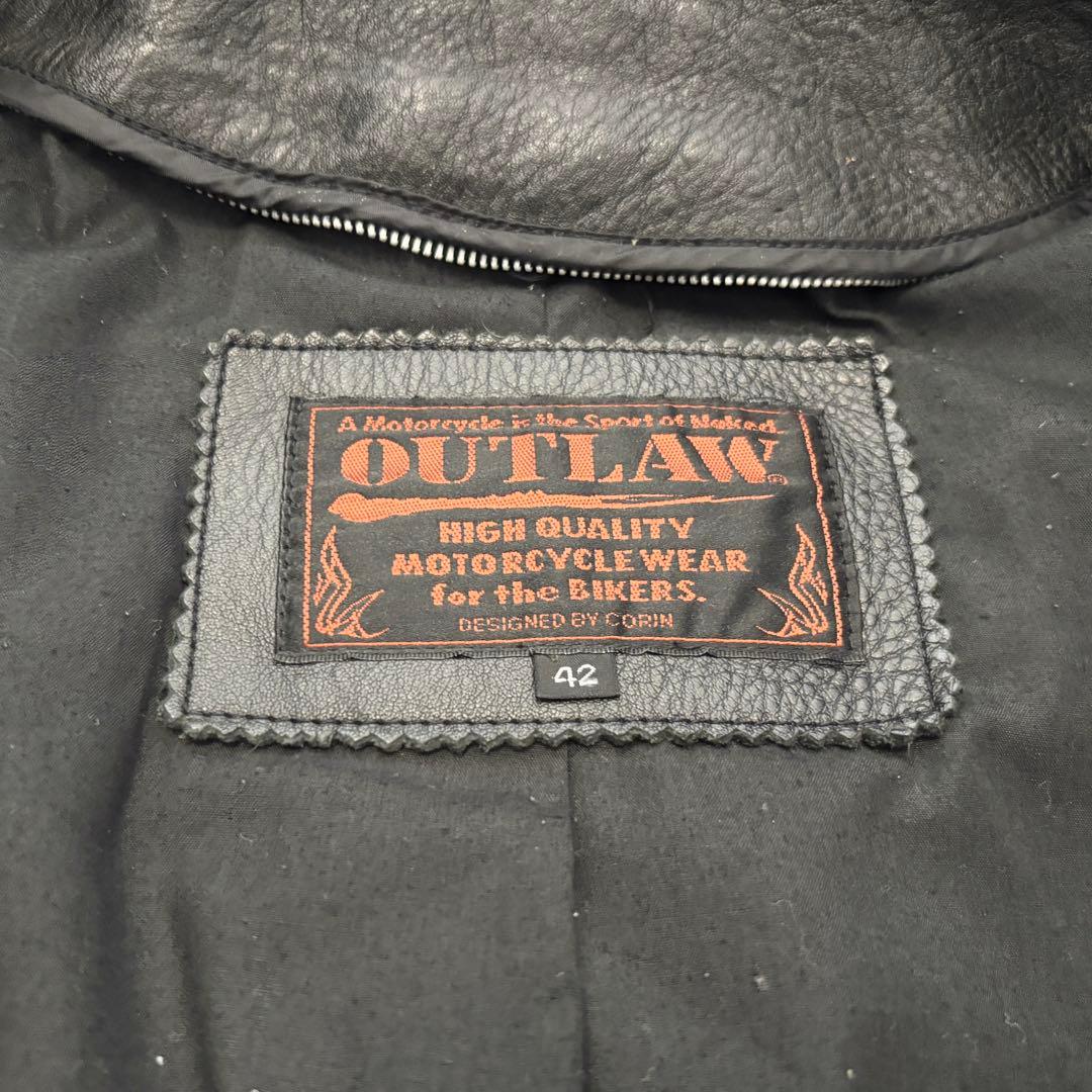 OUTLAW シングルライダース ブラック 42