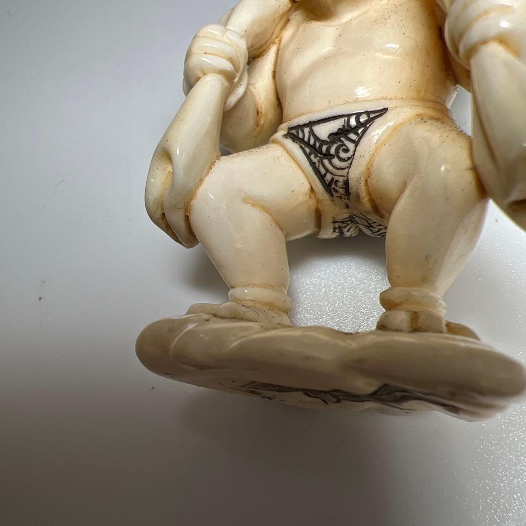 極上和彫　風神根付　27g 東Y8-0109☆2Fトヒト