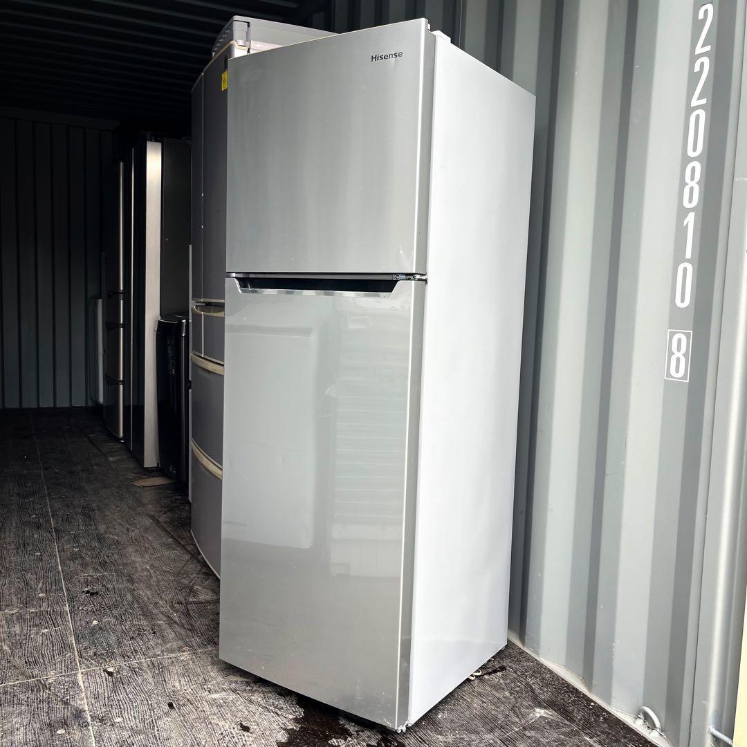 142取付無料！スタイリッシュシルバー大きめ227L製氷ケース付き冷蔵庫！洗濯機