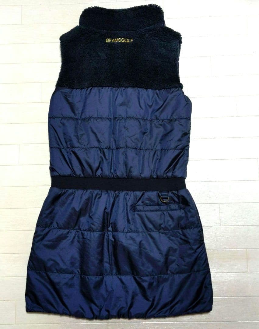 再再再値下げ美品！ビームスゴルフ　中綿ワンピースL　紺ネイビー