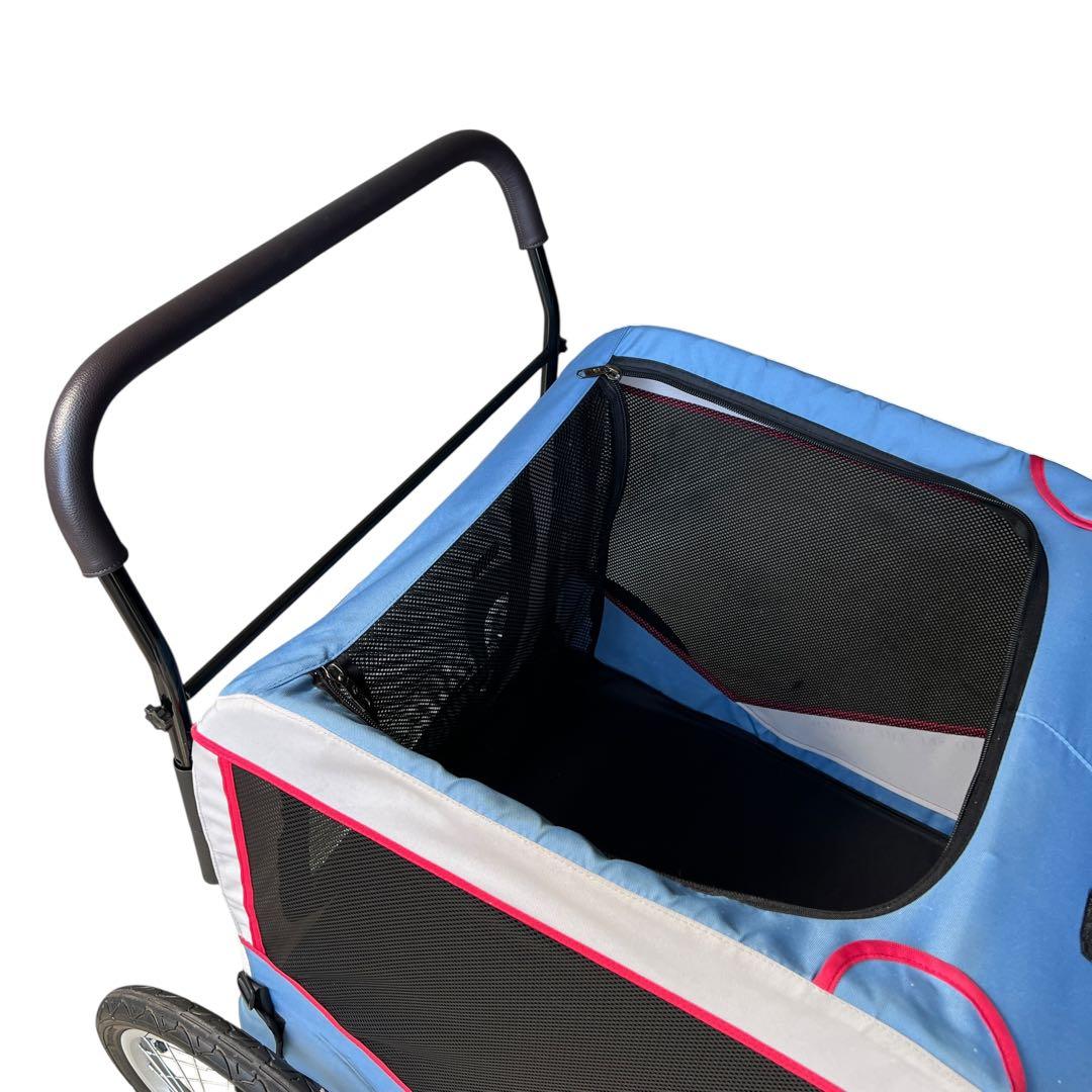 【破格・専用空気入れ付き】大型ドッグカート　ペットバギー　大型犬　多頭　折り畳み