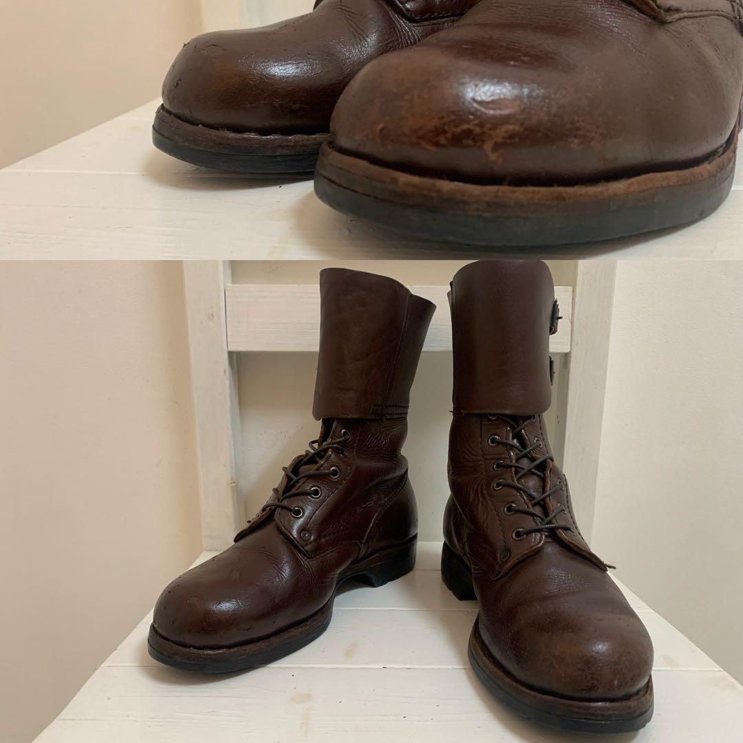 Poland VINTAGE 80s ポーランド軍 ミリタリーブーツ ブラウン