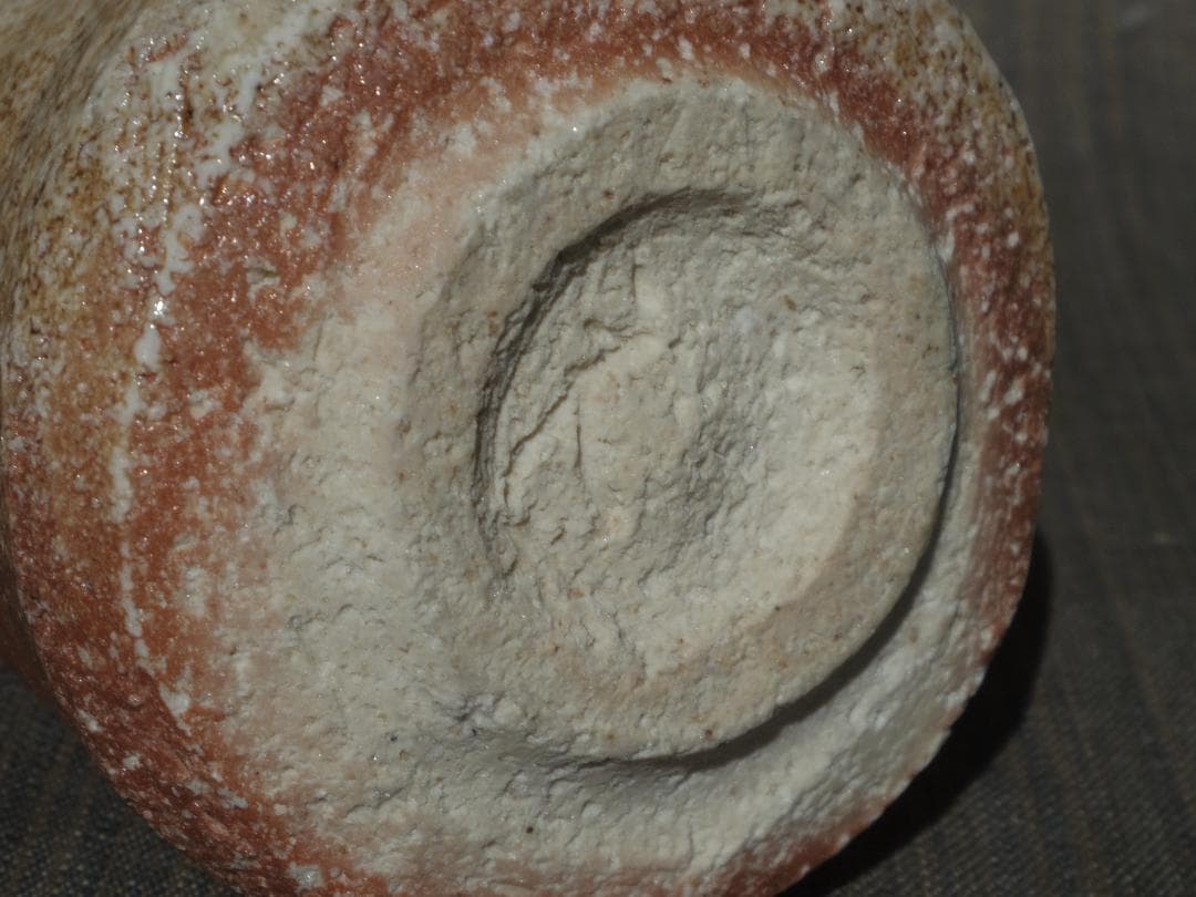 未使用★金重元郎【師＆父：金重陶陽】伊賀土湯呑★共箱・布