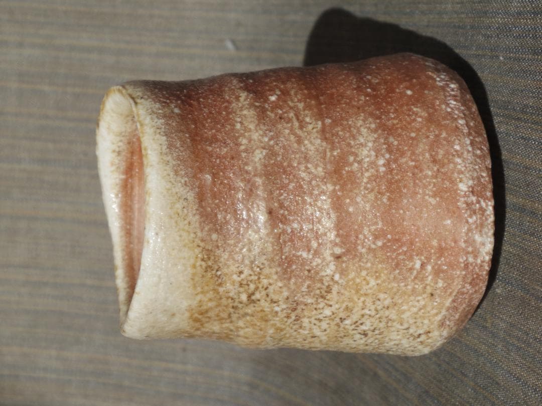 未使用★金重元郎【師＆父：金重陶陽】伊賀土湯呑★共箱・布