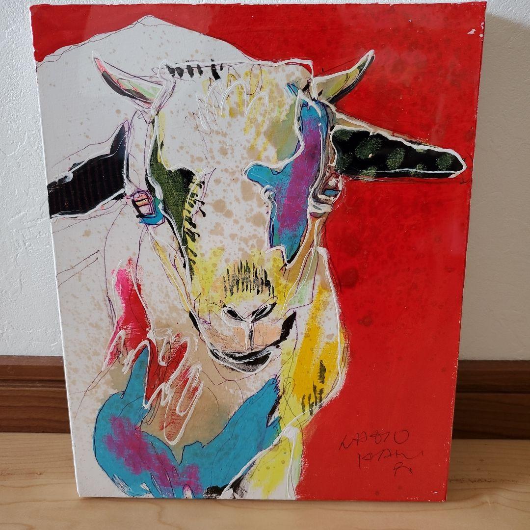 北村直登　原画　F3サイズ　ヤギ