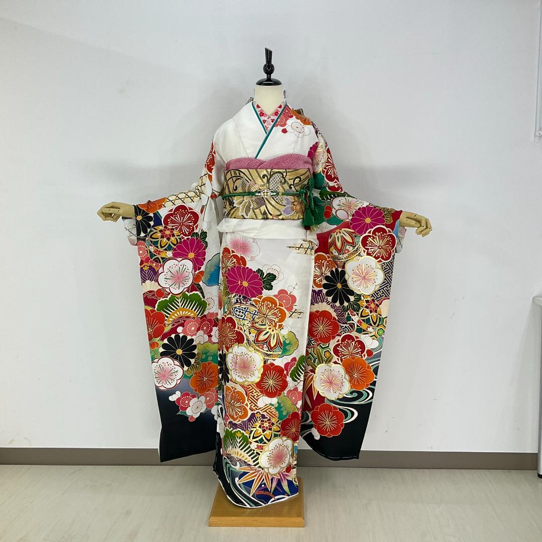 ★WATAAME★　お振袖フルセット　白　モダンテイスト　サイズ自由