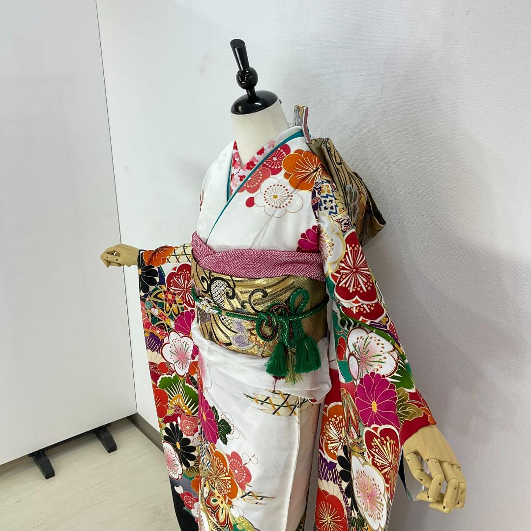 ★WATAAME★　お振袖フルセット　白　モダンテイスト　サイズ自由