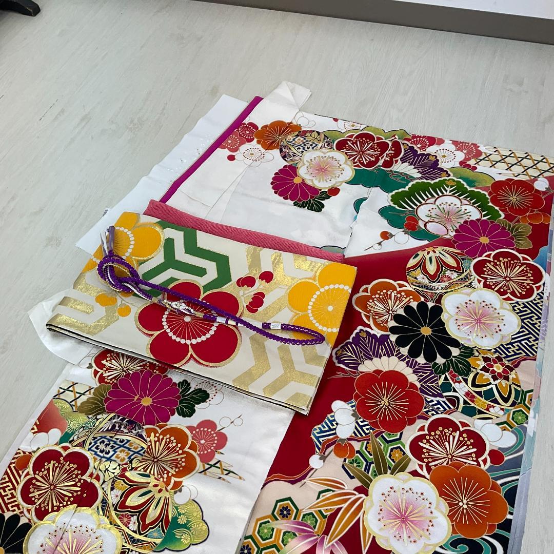 ★WATAAME★　お振袖フルセット　白　モダンテイスト　サイズ自由