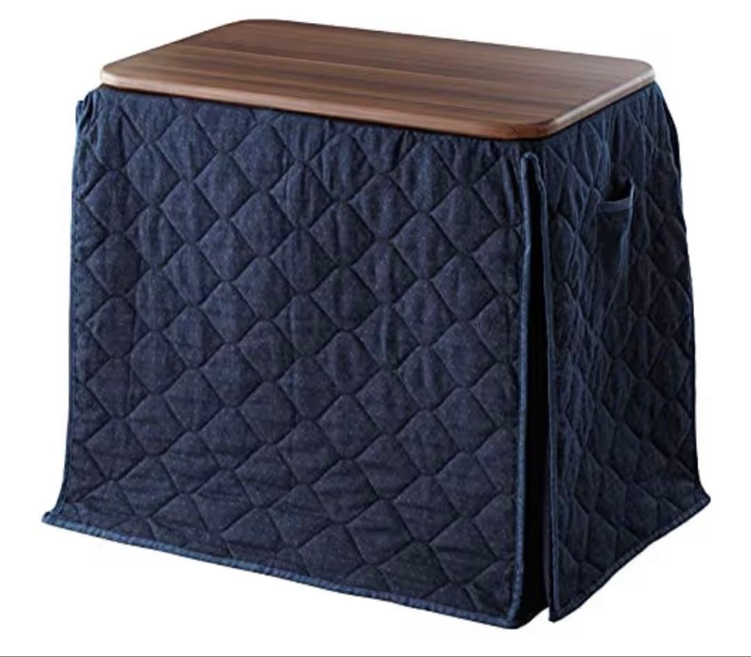 デスク型 ハイタイプこたつ 80x50cm 高さ72cm 2点セット