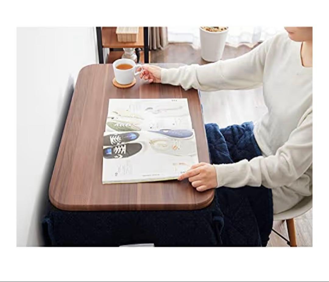 デスク型 ハイタイプこたつ 80x50cm 高さ72cm 2点セット