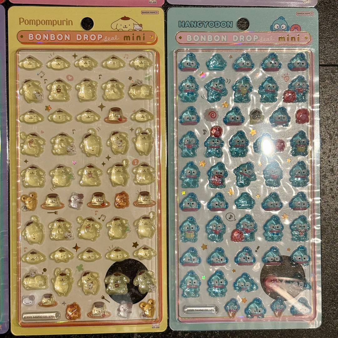 【正規品】サンリオ ボンボンドロップシール mini 8種類 コンプリート②