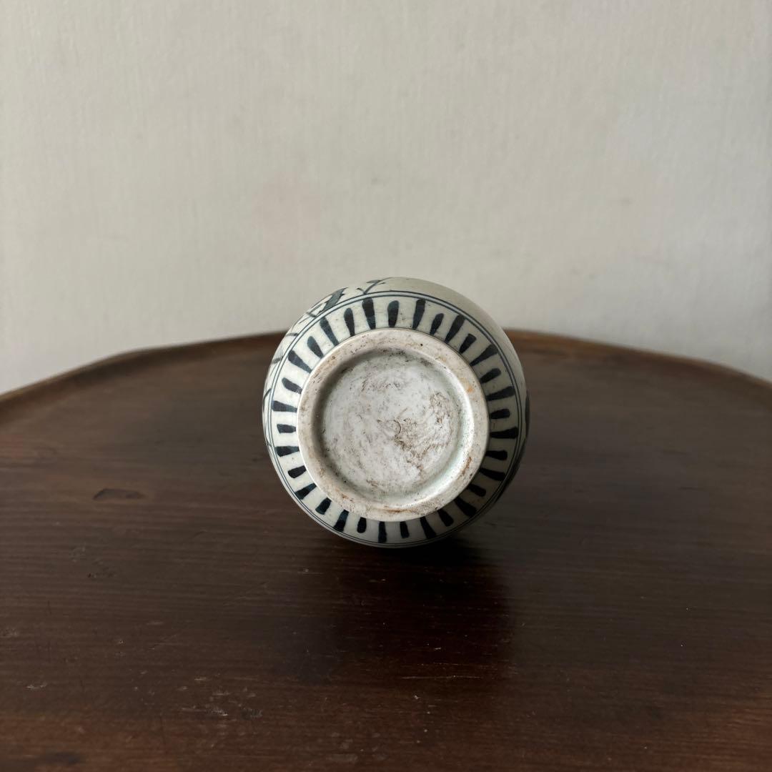 伊万里染付　徳利　一輪挿し　古道具　アンティーク　骨董　古美術　花器　傷　検李朝